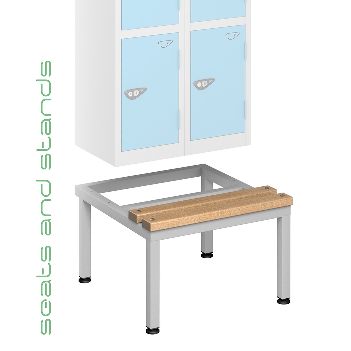 locker and stands